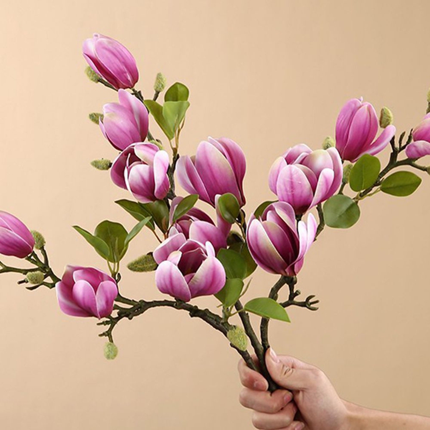 Bonsai Garden Photos - Yapay çiçekler Ipek Manolya Buket Diy