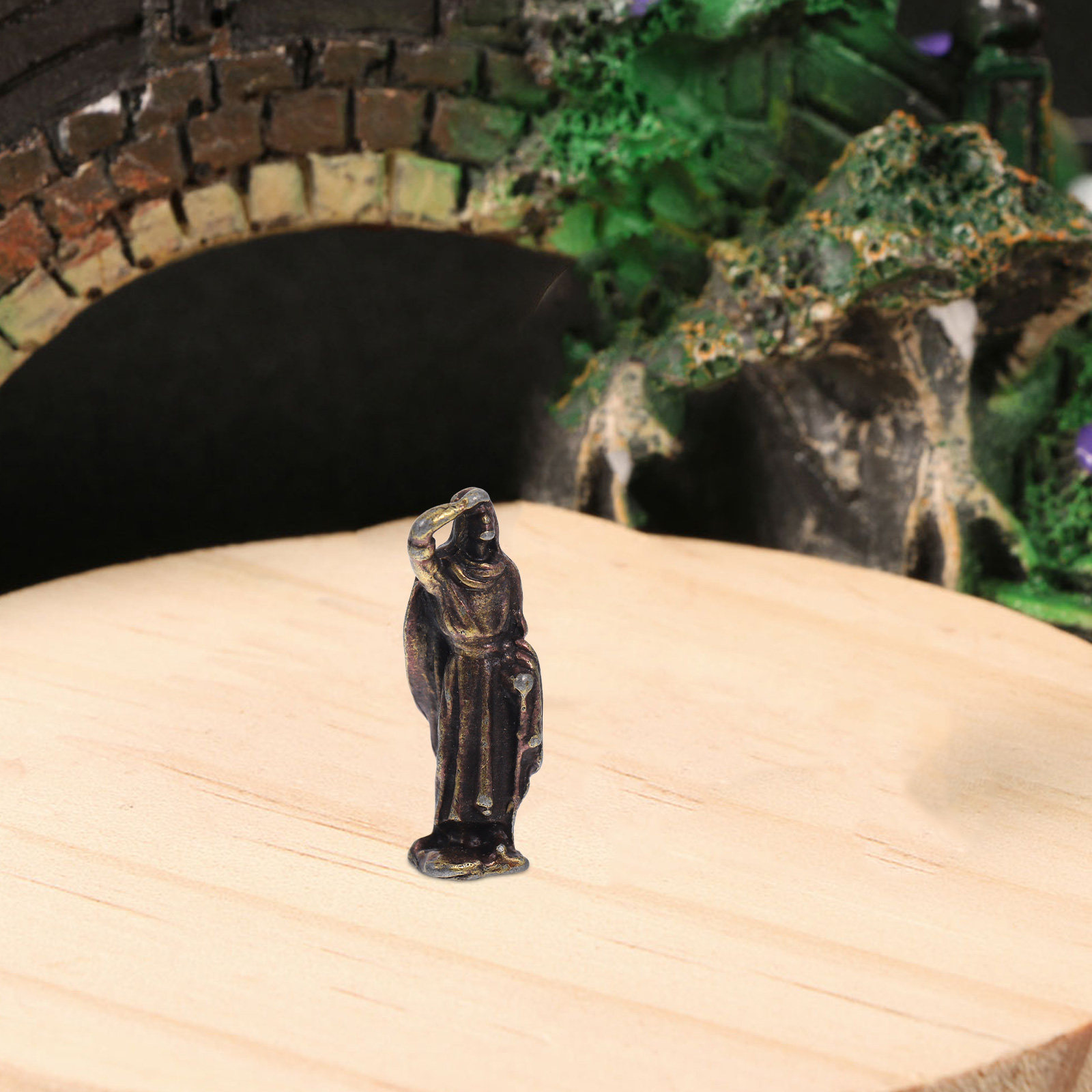 Minik Çin Antik Figür Metal He - Bonsai Garden Decor incelemesi ve fiyatı